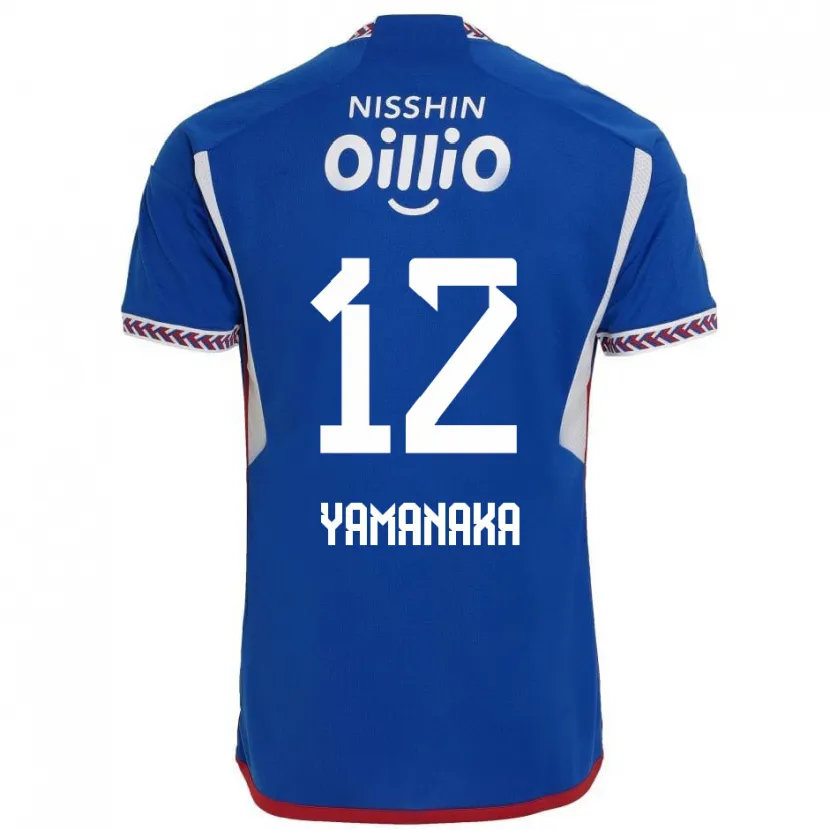 Danxen Enfant Maillot Yuki Yamanaka #12 Bleu Blanc Rouge Tenues Domicile 2024/25 T-Shirt