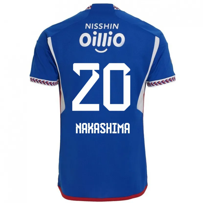 Danxen Enfant Maillot Rikuto Nakashima #20 Bleu Blanc Rouge Tenues Domicile 2024/25 T-Shirt