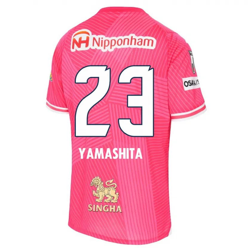 Danxen Enfant Maillot Tatsuya Yamashita #23 Rose Blanc Tenues Domicile 2024/25 T-Shirt