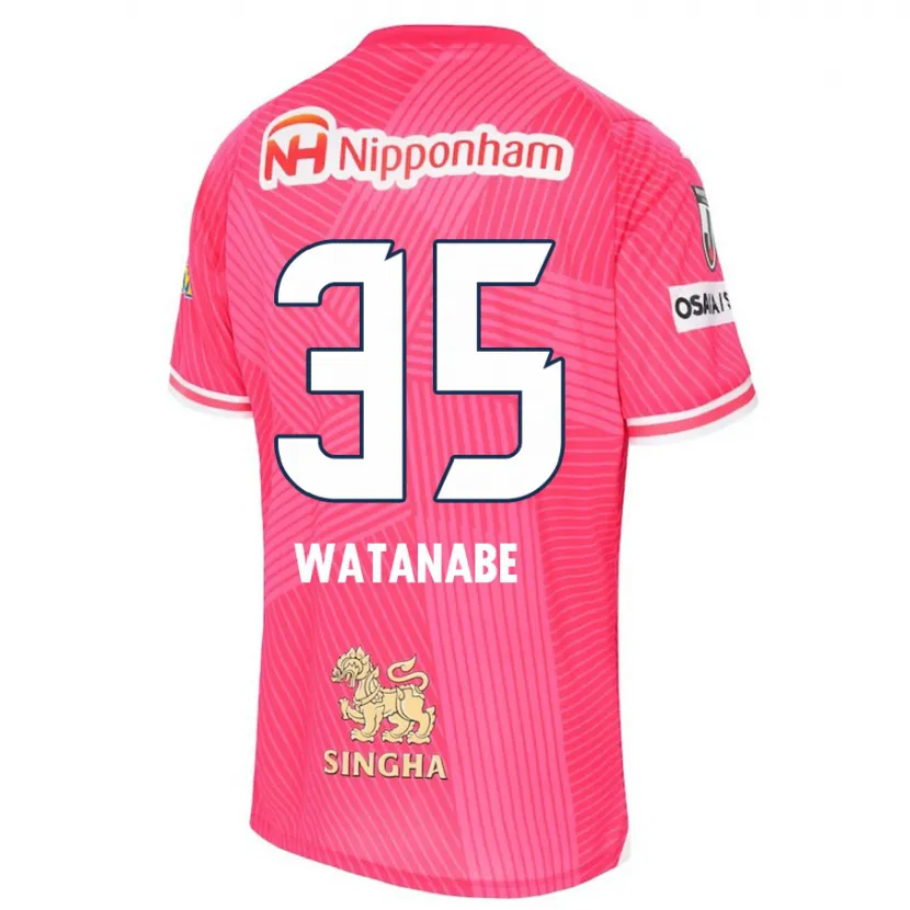 Danxen Enfant Maillot Ryo Watanabe #35 Rose Blanc Tenues Domicile 2024/25 T-Shirt