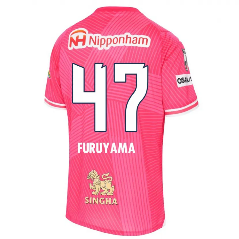 Danxen Enfant Maillot Kengo Furuyama #47 Rose Blanc Tenues Domicile 2024/25 T-Shirt