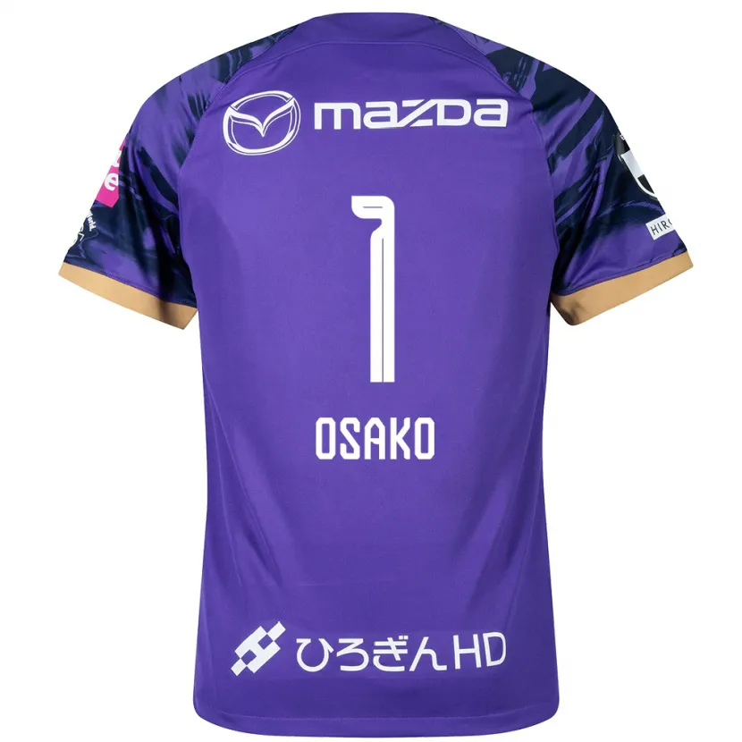 Danxen Enfant Maillot Keisuke Osako #1 Blanc Violet Tenues Domicile 2024/25 T-Shirt