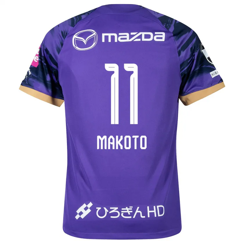 Danxen Enfant Maillot Makoto Mitsuta #11 Blanc Violet Tenues Domicile 2024/25 T-Shirt