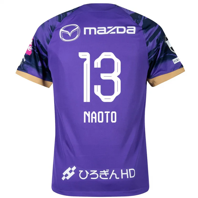 Danxen Enfant Maillot Naoto Arai #13 Blanc Violet Tenues Domicile 2024/25 T-Shirt