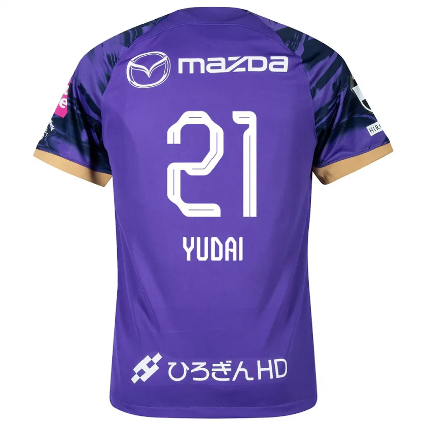 Danxen Enfant Maillot Yudai Tanaka #21 Blanc Violet Tenues Domicile 2024/25 T-Shirt