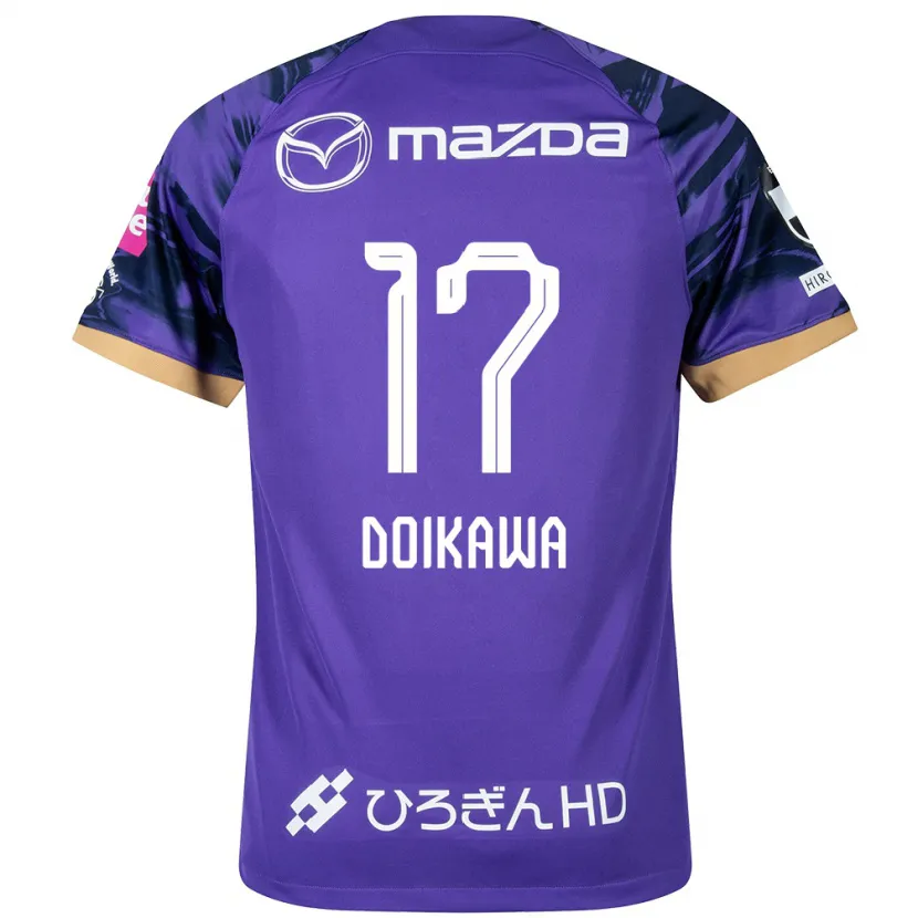 Danxen Enfant Maillot Haruto Doikawa #17 Blanc Violet Tenues Domicile 2024/25 T-Shirt