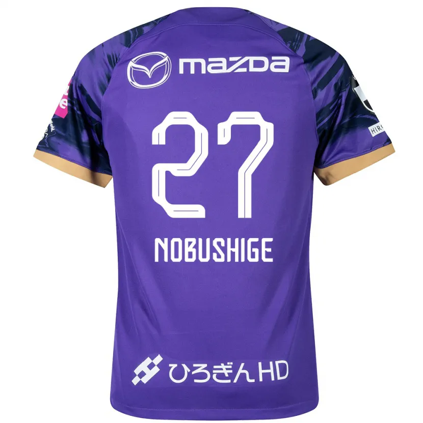 Danxen Enfant Maillot Ryojiro Nobushige #27 Blanc Violet Tenues Domicile 2024/25 T-Shirt