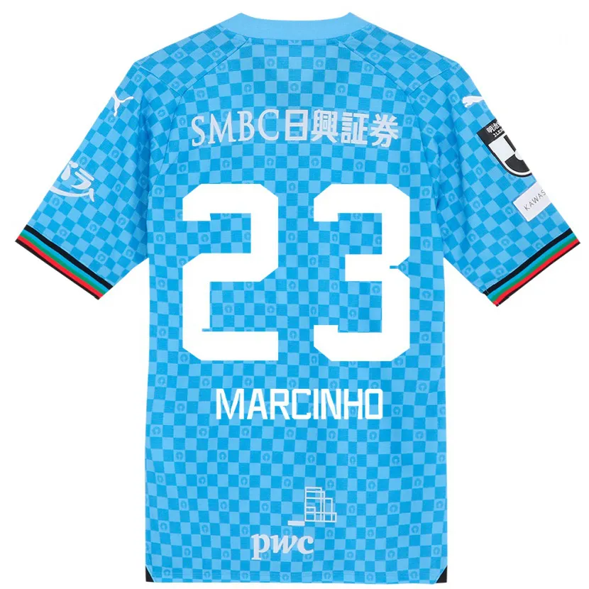 Danxen Enfant Maillot Marcinho #23 Bleu Azur Tenues Domicile 2024/25 T-Shirt