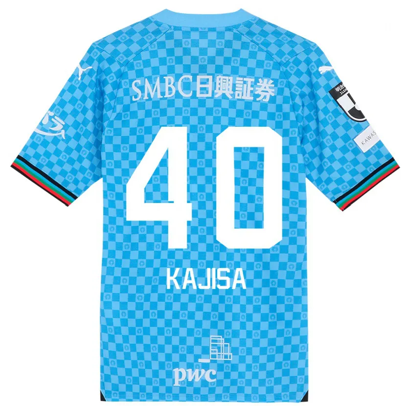 Danxen Enfant Maillot Umi Kajisa #40 Bleu Azur Tenues Domicile 2024/25 T-Shirt