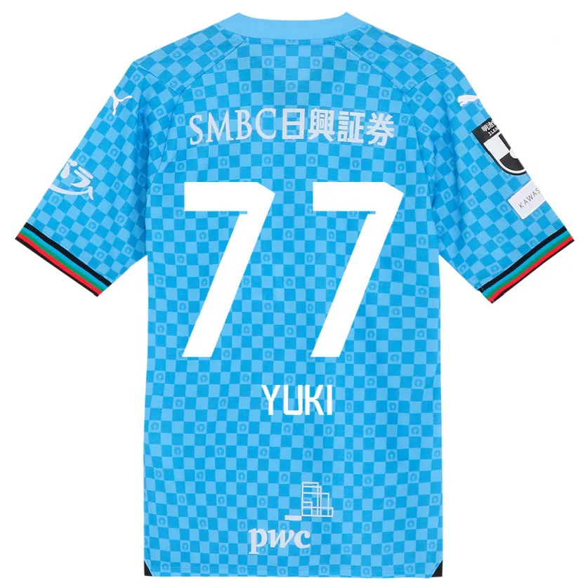 Danxen Enfant Maillot Yuki Yamamoto #77 Bleu Azur Tenues Domicile 2024/25 T-Shirt