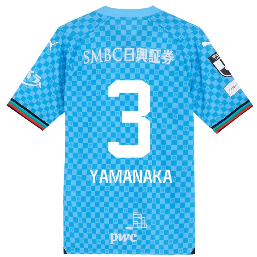 Danxen Enfant Maillot Daiki Yamanaka #3 Bleu Azur Tenues Domicile 2024/25 T-Shirt