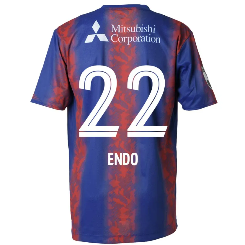 Danxen Enfant Maillot Keita Endo #22 Bleu Rouge Tenues Domicile 2024/25 T-Shirt