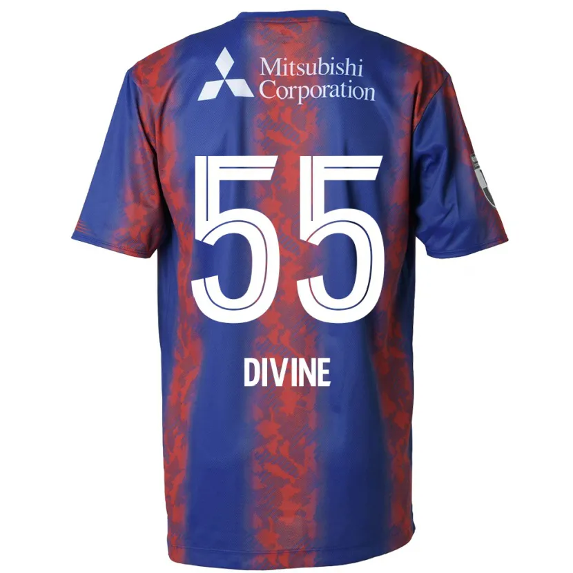 Danxen Enfant Maillot Divine Chinedu Otani #55 Bleu Rouge Tenues Domicile 2024/25 T-Shirt