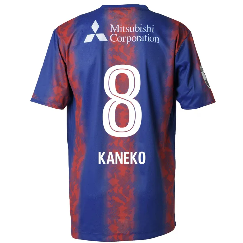 Danxen Enfant Maillot Shunsuke Kaneko #8 Bleu Rouge Tenues Domicile 2024/25 T-Shirt