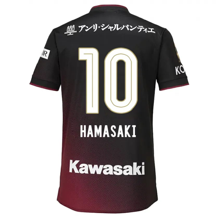 Danxen Enfant Maillot Kento Hamasaki #10 Noir Rouge Tenues Domicile 2024/25 T-Shirt