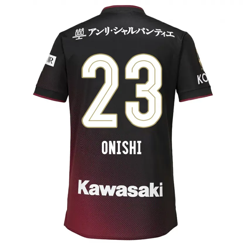 Danxen Enfant Maillot Sota Onishi #23 Noir Rouge Tenues Domicile 2024/25 T-Shirt