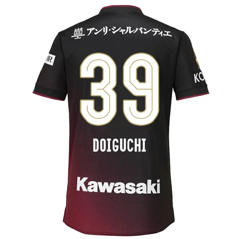 Danxen Enfant Maillot Ritsu Doiguchi #39 Noir Rouge Tenues Domicile 2024/25 T-Shirt