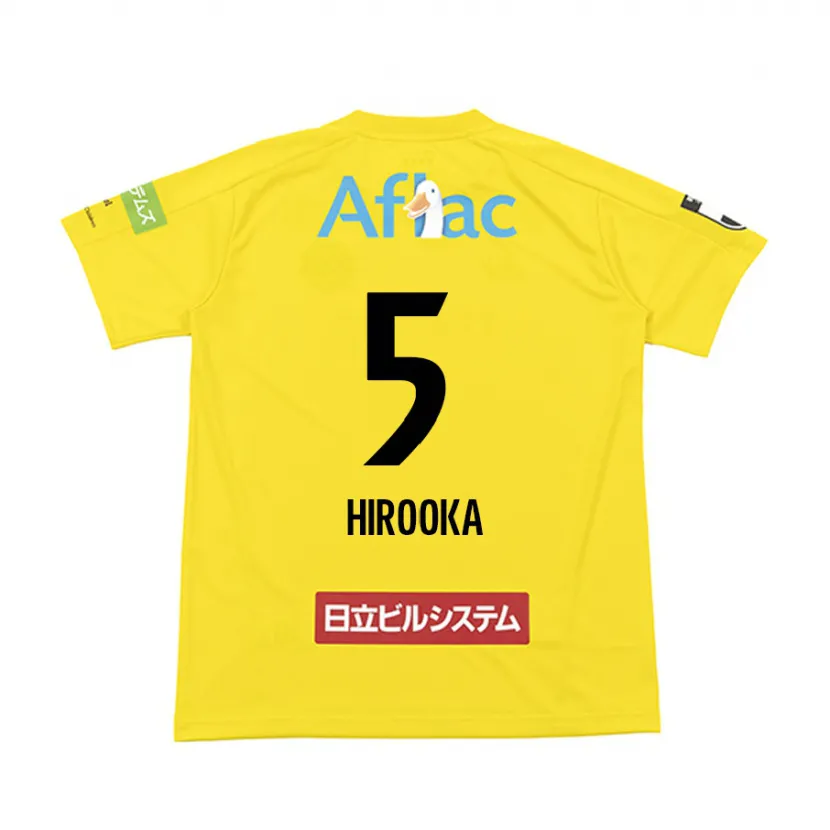 Danxen Enfant Maillot Eita Hirooka #5 Jaune Noir Tenues Domicile 2024/25 T-Shirt