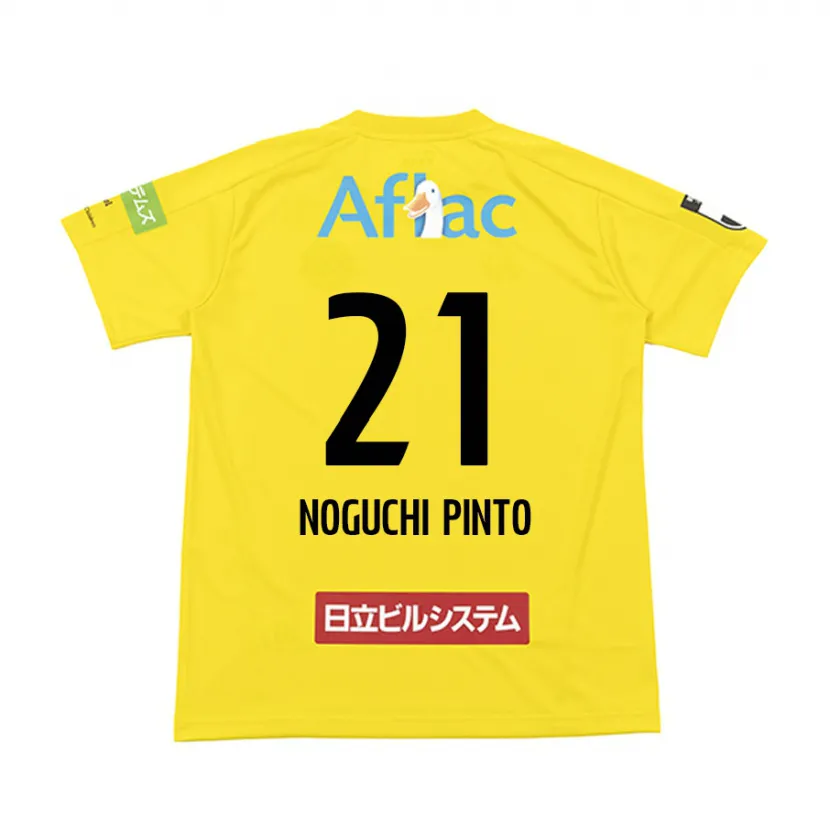 Danxen Enfant Maillot Amato Noguchi Pinto #21 Jaune Noir Tenues Domicile 2024/25 T-Shirt