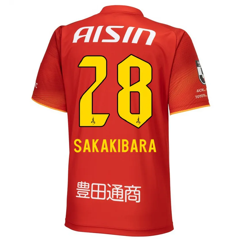 Danxen Enfant Maillot Kyota Sakakibara #28 Rouge Blanc Jaune Tenues Domicile 2024/25 T-Shirt