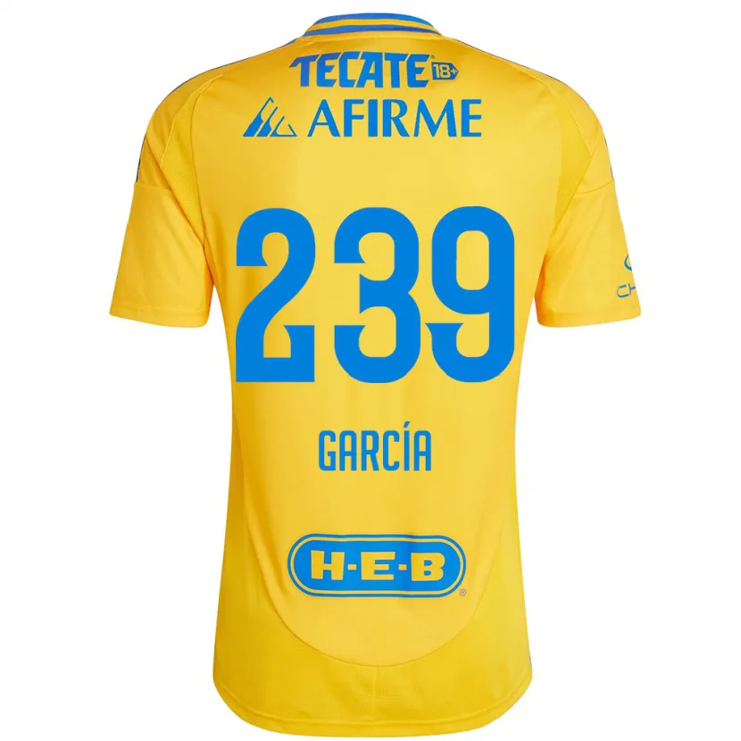 Danxen Enfant Maillot Diego García #239 Or Jaune Tenues Domicile 2024/25 T-Shirt