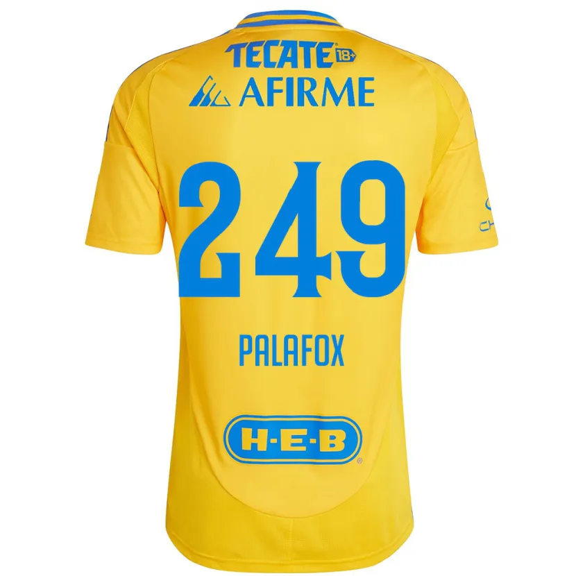 Danxen Enfant Maillot José Palafox #249 Or Jaune Tenues Domicile 2024/25 T-Shirt