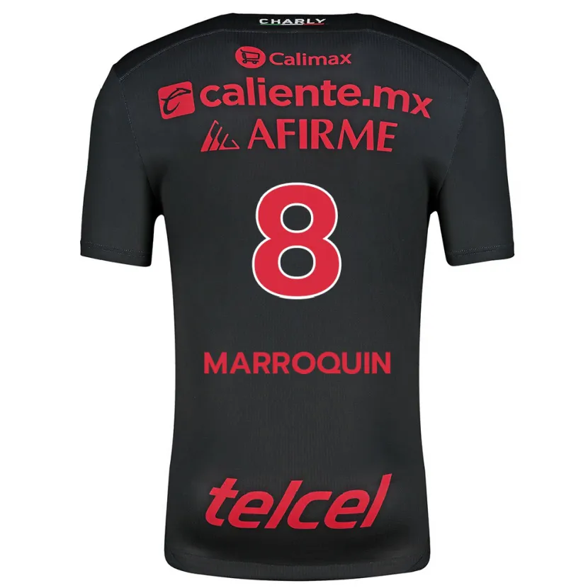 Danxen Enfant Maillot Ammanda Marroquin #8 Noir Rouge Tenues Domicile 2024/25 T-Shirt