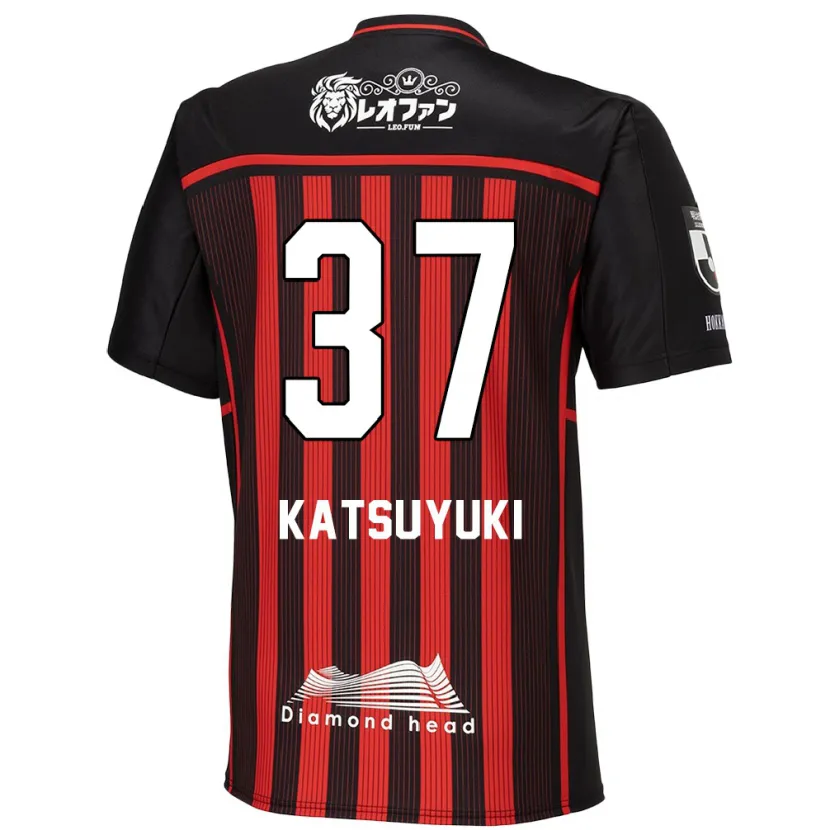 Danxen Enfant Maillot Katsuyuki Tanaka #37 Rouge Noir Tenues Domicile 2024/25 T-Shirt