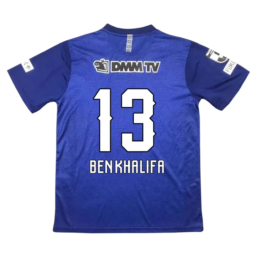 Danxen Enfant Maillot Nassim Ben Khalifa #13 Bleu Foncé Tenues Domicile 2024/25 T-Shirt