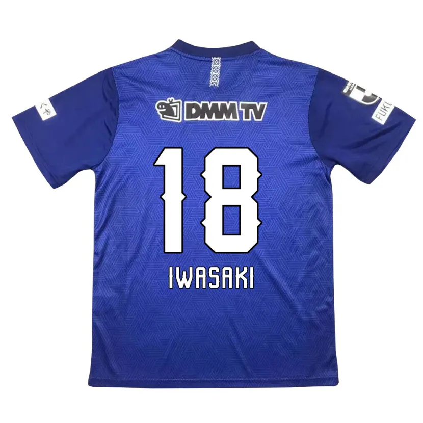 Danxen Enfant Maillot Yuto Iwasaki #18 Bleu Foncé Tenues Domicile 2024/25 T-Shirt