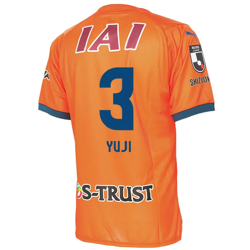 Danxen Enfant Maillot Yuji Takahashi #3 Bleu Orange Tenues Domicile 2024/25 T-Shirt