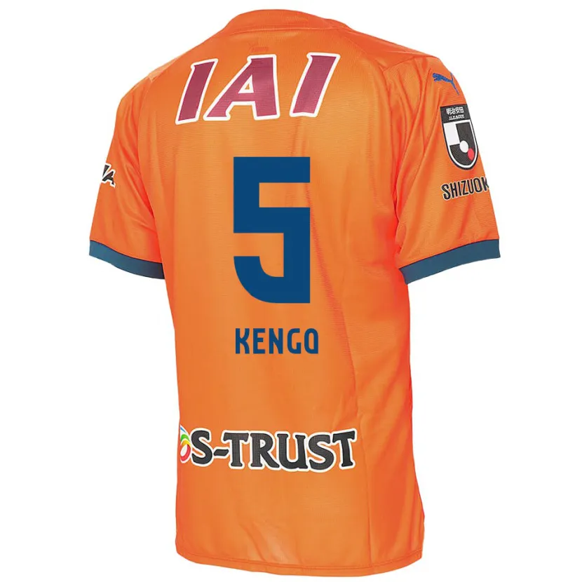 Danxen Enfant Maillot Kengo Kitazume #5 Bleu Orange Tenues Domicile 2024/25 T-Shirt