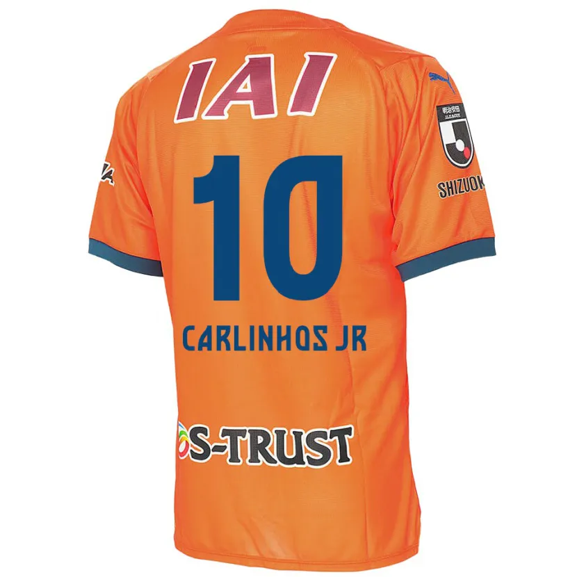 Danxen Enfant Maillot Carlinhos Junior #10 Bleu Orange Tenues Domicile 2024/25 T-Shirt