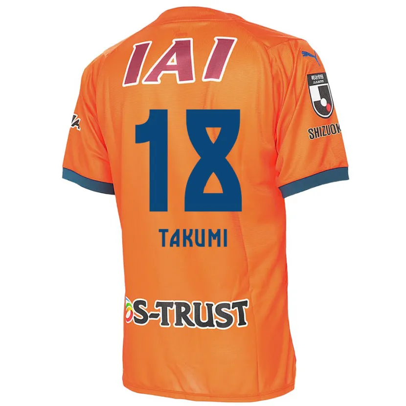 Danxen Enfant Maillot Takumi Kato #18 Bleu Orange Tenues Domicile 2024/25 T-Shirt