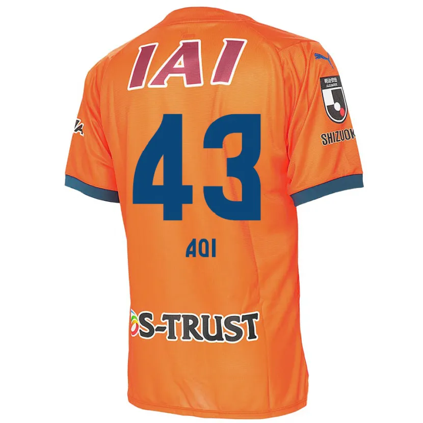 Danxen Enfant Maillot Aoi Ando #43 Bleu Orange Tenues Domicile 2024/25 T-Shirt