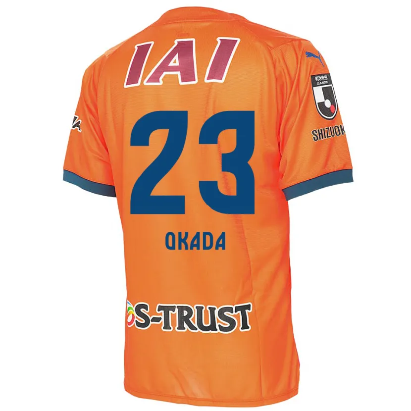 Danxen Enfant Maillot Shu Okada #23 Bleu Orange Tenues Domicile 2024/25 T-Shirt