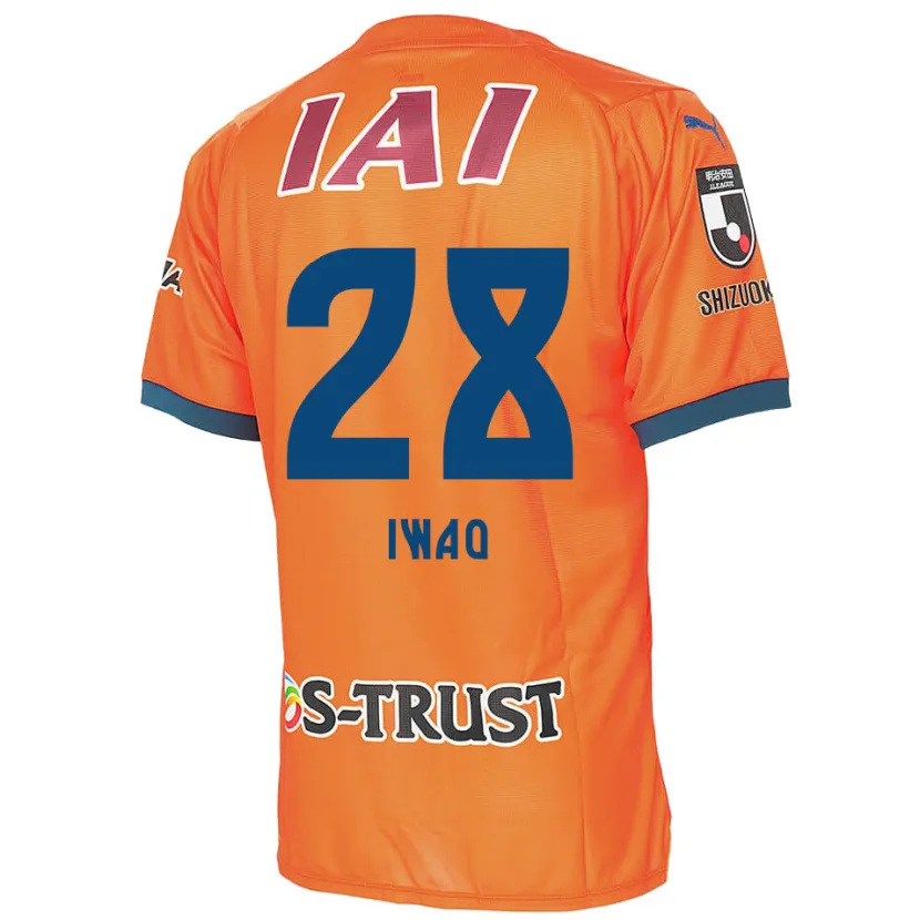 Danxen Enfant Maillot Takeru Iwao #28 Bleu Orange Tenues Domicile 2024/25 T-Shirt