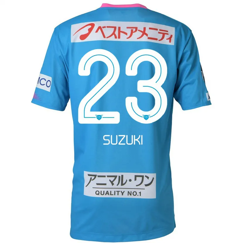 Danxen Enfant Maillot Yuki Suzuki #23 Bleu Rose Tenues Domicile 2024/25 T-Shirt