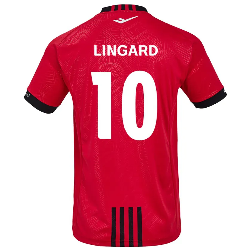 Danxen Enfant Maillot Jesse Lingard #10 Rouge Noir Tenues Domicile 2024/25 T-Shirt