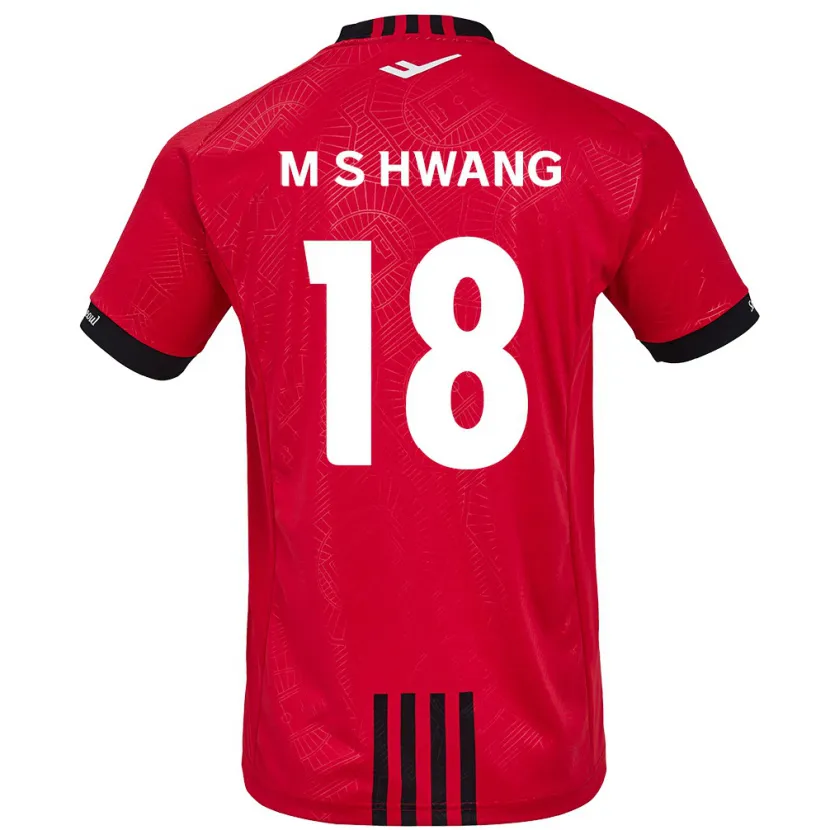 Danxen Enfant Maillot Seong-Min Hwang #18 Rouge Noir Tenues Domicile 2024/25 T-Shirt