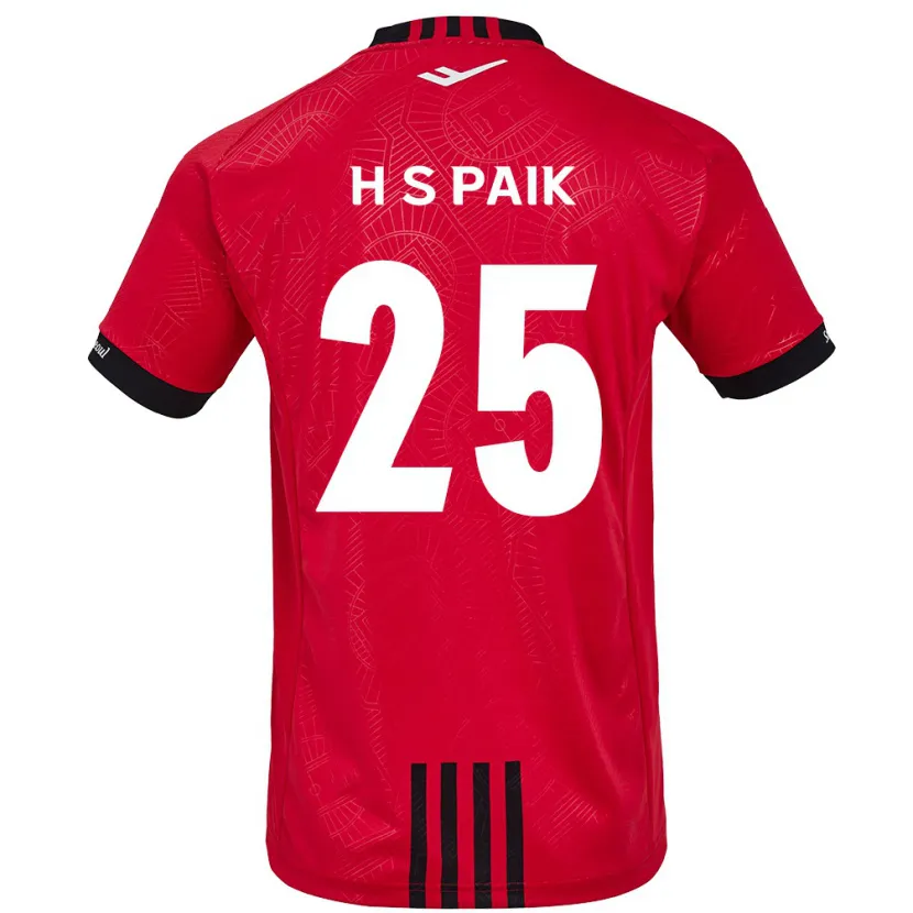 Danxen Enfant Maillot Sang-Hoon Paik #25 Rouge Noir Tenues Domicile 2024/25 T-Shirt