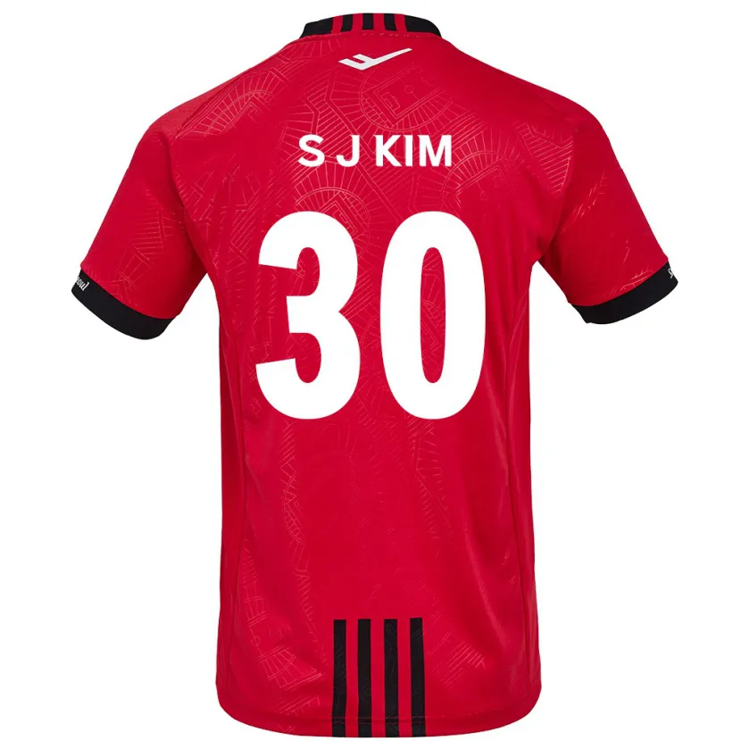 Danxen Enfant Maillot Ju-Sung Kim #30 Rouge Noir Tenues Domicile 2024/25 T-Shirt