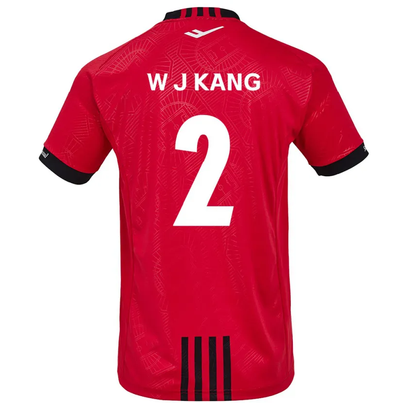 Danxen Enfant Maillot Jae-Won Kang #2 Rouge Noir Tenues Domicile 2024/25 T-Shirt