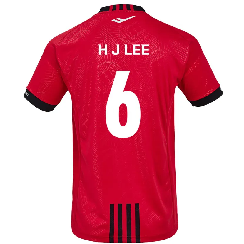 Danxen Enfant Maillot Ju-Hwan Lee #6 Rouge Noir Tenues Domicile 2024/25 T-Shirt