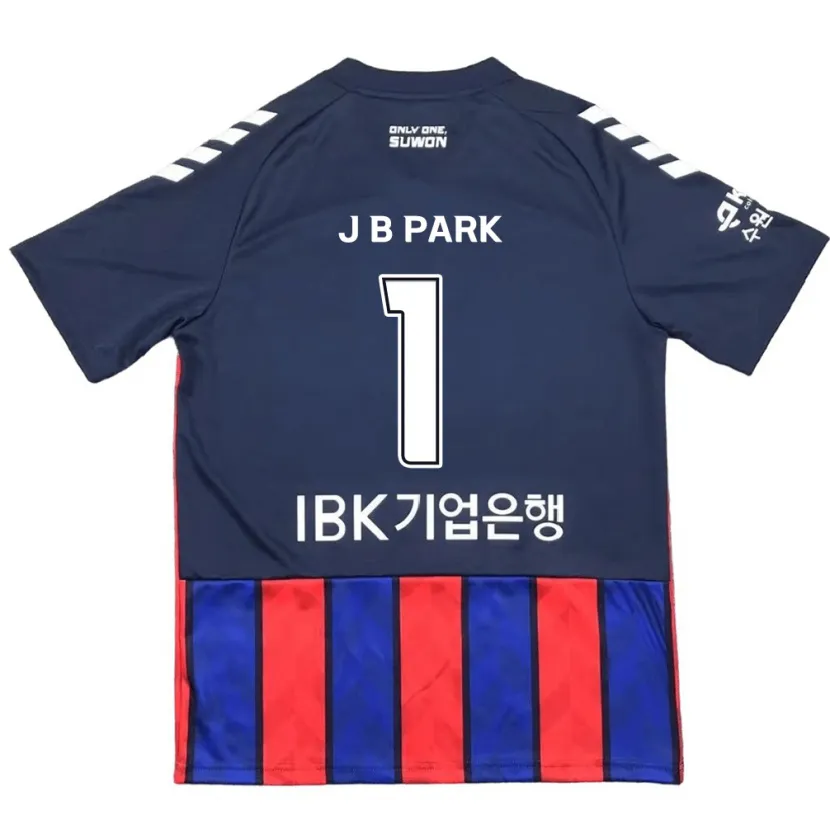 Danxen Enfant Maillot Bae-Jong Park #1 Bleu Rouge Tenues Domicile 2024/25 T-Shirt