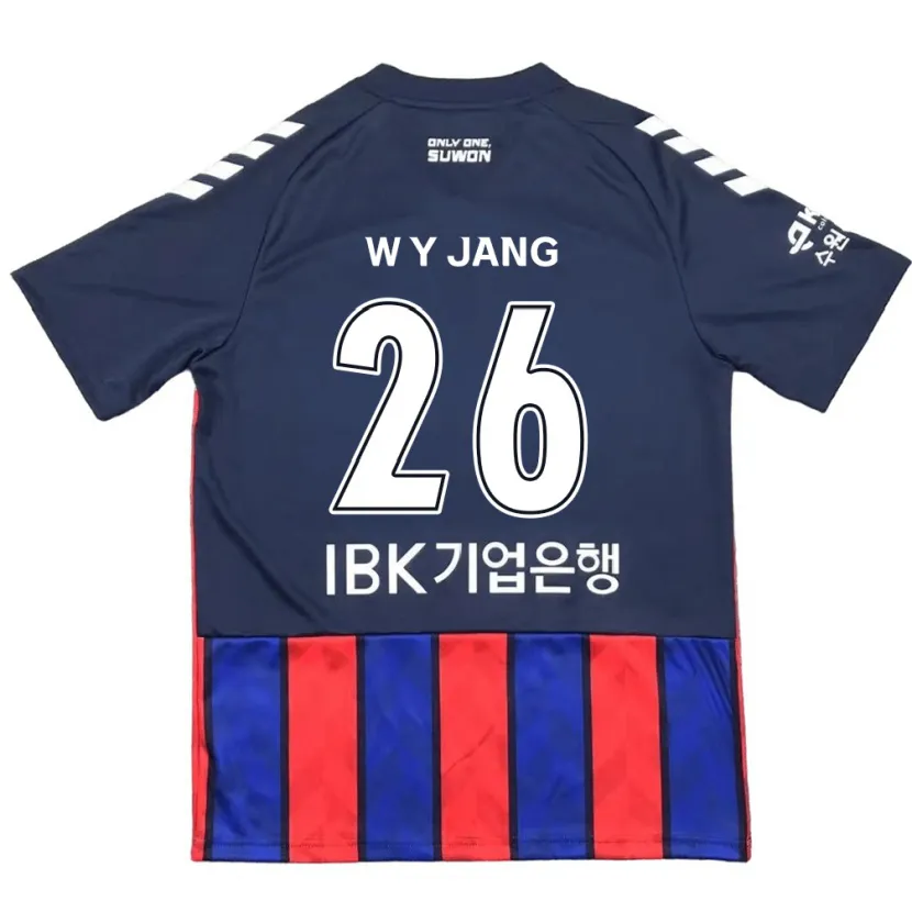 Danxen Enfant Maillot Young-Woo Jang #26 Bleu Rouge Tenues Domicile 2024/25 T-Shirt