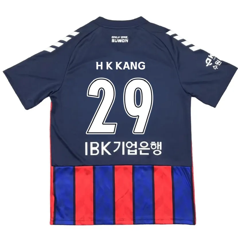 Danxen Enfant Maillot Kyo-Hun Kang #29 Bleu Rouge Tenues Domicile 2024/25 T-Shirt