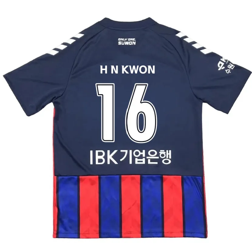 Danxen Enfant Maillot Nam-Hoon Kwon #16 Bleu Rouge Tenues Domicile 2024/25 T-Shirt