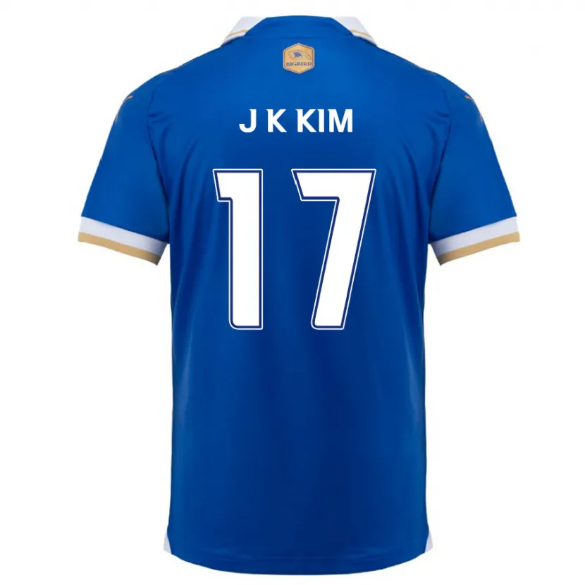 Danxen Enfant Maillot Kyeong-Jung Kim #17 Bleu Blanc Tenues Domicile 2024/25 T-Shirt