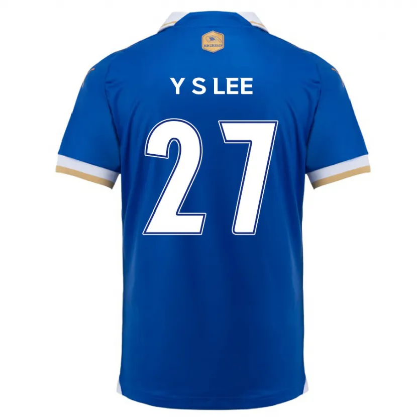 Danxen Enfant Maillot Shi-Yeong Lee #27 Bleu Blanc Tenues Domicile 2024/25 T-Shirt